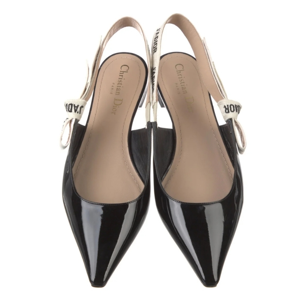 Dior J'Adior Patent Slingback Flats - Picture 2 of 5